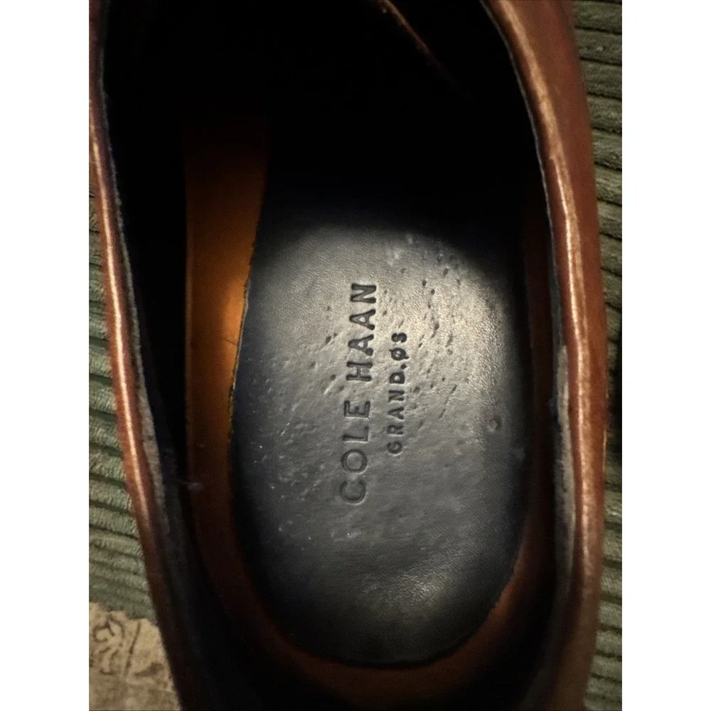 Cole Haan Lenox Hill Split Toe Leather Oxford Shoes Lt Brown Ms 13 M C11629 $250